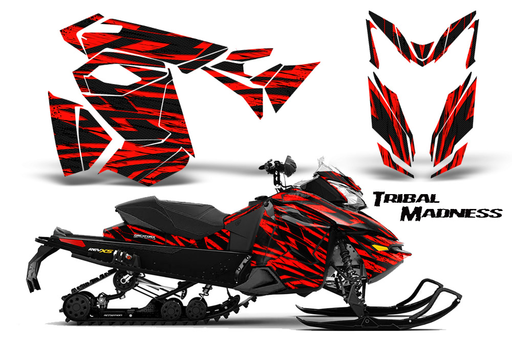 Skidoo Rev XS Graphics Kit Tribal Madness Red